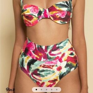 Montce Isla Floral Added Coverage High Rise Bikini Bottom